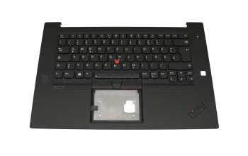 02HM990 original Lenovo clavier incl. topcase DE (allemand) noir/noir avec rétro-éclairage et mouse stick