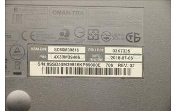 Lenovo 03X7335 KB MICE_BO FRU KBD Czech (ABB) 489