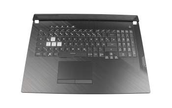 04062-00120000 original Asus clavier incl. topcase DE (allemand) noir/noir avec rétro-éclairage - sans puits Keystone -