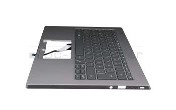0420535CK203 original Acer clavier incl. topcase DE (allemand) argent/argent avec rétro-éclairage