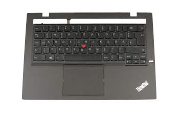 04X6500 original Lenovo clavier incl. topcase DE (allemand) noir/noir avec rétro-éclairage et mouse stick