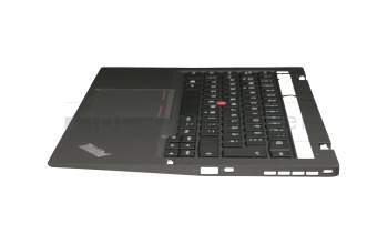 04X6500 original Lenovo clavier incl. topcase DE (allemand) noir/noir avec rétro-éclairage et mouse stick