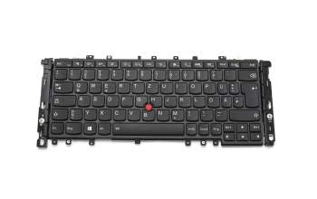 04Y2632 original Lenovo clavier DE (allemand) noir/noir abattue avec rétro-éclairage et mouse stick