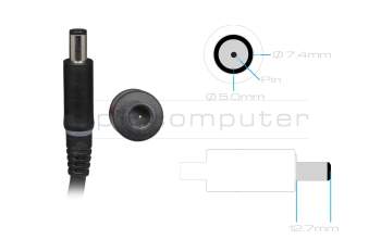 05P90C original Dell GaN-chargeur 330 watts arrondie