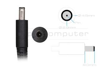 0CC0DT original Dell chargeur 45 watts mince