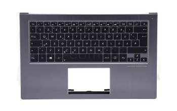 0KN0-QF1GE1 original Asus clavier incl. topcase DE (allemand) noir/argent avec rétro-éclairage