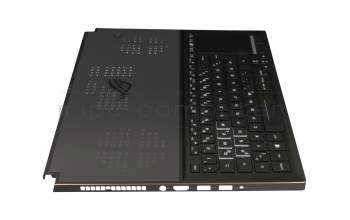 0KN1-161GE21 original Pega clavier incl. topcase DE (allemand) noir/noir avec rétro-éclairage