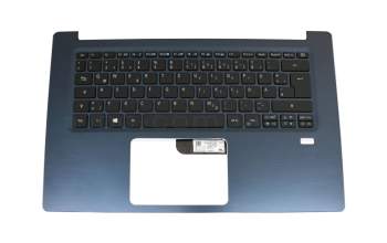 0KN1-202GE11 original Acer clavier incl. topcase DE (allemand) noir/bleu avec rétro-éclairage