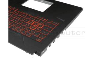 0KN1-5J1GE21 original Pega clavier incl. topcase DE (allemand) noir/rouge/noir avec rétro-éclairage