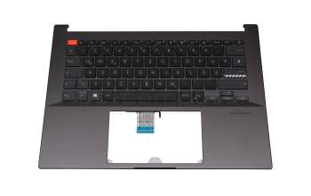 0KNB0-1601GE00 original Asus clavier incl. topcase DE (allemand) noir/noir avec rétro-éclairage
