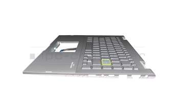 0KNB0-260NGE00 original Asus clavier incl. topcase DE (allemand) argent/argent avec rétro-éclairage