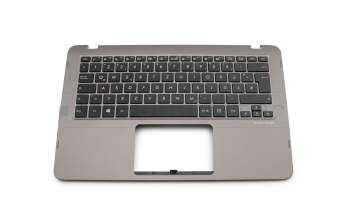 0KNB0-2625GE0016 original Wistron clavier incl. topcase DE (allemand) noir/gris avec rétro-éclairage