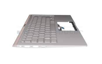 0KNB0-262HG00 original Asus clavier incl. topcase DE (allemand) argent/argent avec rétro-éclairage