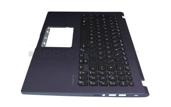 0KNB0-5109GE00 original Asus clavier incl. topcase DE (allemand) noir/bleu avec rétro-éclairage