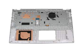 0KNB0-561CGE00 original Asus clavier incl. topcase DE (allemand) argent/argent avec rétro-éclairage