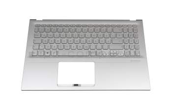 0KNB0-561PGE00 original Asus clavier incl. topcase DE (allemand) argent/argent avec rétro-éclairage