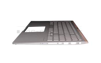 0KNB0-563CSF00 original Asus clavier incl. topcase SF (suisse-francais) argent/argent avec rétro-éclairage