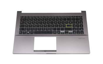 0KNB0-56GGE00 original Asus clavier incl. topcase DE (allemand) noir/gris avec rétro-éclairage