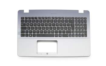 0KNB0-610WGE00 original Asus clavier incl. topcase DE (allemand) noir/argent