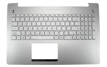0KNB0-6625US00 original Asus clavier incl. topcase US (anglais) argent/argent avec rétro-éclairage