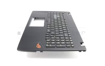 0KNB0-6676GE00 original Asus clavier incl. topcase DE (allemand) noir/noir avec rétro-éclairage