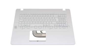 0KNB0-6700GE00 original Asus clavier incl. topcase DE (allemand) blanc/blanc