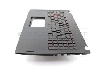 0KNB0-6821GE00 original Asus clavier incl. topcase DE (allemand) noir/noir avec rétro-éclairage