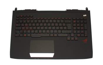 0KNB0-E601GE00 original Asus clavier incl. topcase DE (allemand) noir/noir avec rétro-éclairage