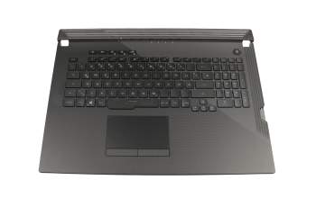 0KNR0-661MGE00 original Asus clavier incl. topcase DE (allemand) noir/noir avec rétro-éclairage - avec puits Keystone -