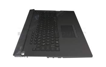 0KNR0-6818GE00 original Asus clavier incl. topcase DE (allemand) noir/noir avec rétro-éclairage