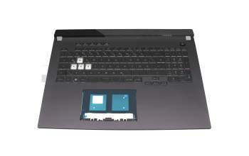 0KNR0-6917GE002209001FG original Asus clavier incl. topcase DE (allemand) noir/gris avec rétro-éclairage