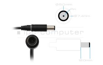 0M5CW original Dell chargeur 65 watts mince