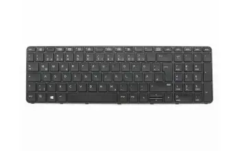 827029-041 original HP clavier DE (allemand) noir/noir abattue avec rétro-éclairage
