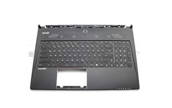 Clavier incl. topcase DE (allemand) noir/noir avec rétro-éclairage pour Exone go Workstation 1535