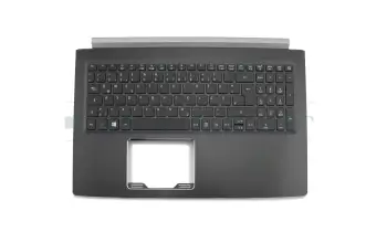 Clavier incl. topcase DE (allemand) noir/gris avec rétro-éclairage original pour Acer Aspire 5 (A515-51G)