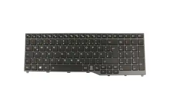 FUJ:CP757771-XX original Fujitsu clavier DE (allemand) noir/gris avec rétro-éclairage