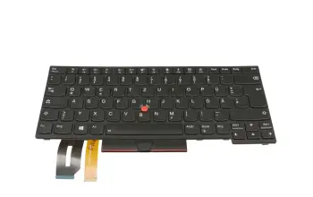 01YP372 original Lenovo clavier DE (allemand) noir/noir avec rétro-éclairage et mouse stick