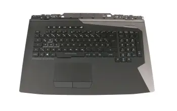 90NR01B1-R30GE0 original Asus clavier incl. topcase DE (allemand) noir/noir avec rétro-éclairage - sans haut-parleurs -