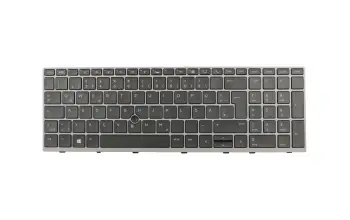 L17971-041 original HP clavier DE (allemand) noir/gris avec rétro-éclairage et mouse stick