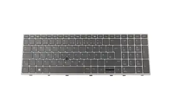 L38064-041 original HP clavier DE (allemand) noir/gris avec rétro-éclairage et mouse stick (SureView)
