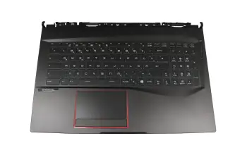 957-17E21E-C24 original MSI clavier incl. topcase DE (allemand) noir/noir avec rétro-éclairage