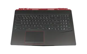 957-16P11E-C25 original MSI clavier incl. topcase DE (allemand) noir/noir avec rétro-éclairage