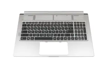957-17G12E-C23 original MSI clavier incl. topcase DE (allemand) noir/argent avec rétro-éclairage