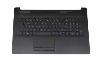 Clavier incl. topcase DE (allemand) noir/noir (DVD) (optique : motif rugueux) original pour HP 17-by0000