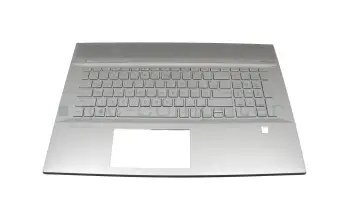 L52452-041 original HP clavier incl. topcase DE (allemand) argent/argent avec rétro-éclairage