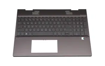 L53987-041 original HP clavier incl. topcase DE (allemand) gris/anthracite avec rétro-éclairage