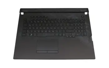 90NR0431-R31GE0 original Asus clavier incl. topcase DE (allemand) noir/noir avec rétro-éclairage