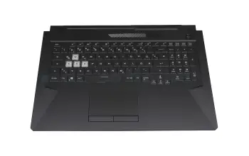 90NR03K1-R32GE0 original Asus clavier incl. topcase DE (allemand) noir/noir avec rétro-éclairage