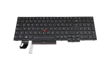 5N20V78918 original Lenovo clavier DE (allemand) noir/noir avec rétro-éclairage et mouse stick