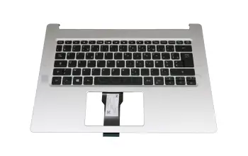 6B.HDYN8.013 original Acer clavier incl. topcase FR (français) noir/argent avec rétro-éclairage
